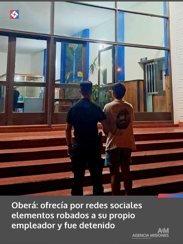 Oberá: ofrecía por redes sociales elementos robados a su propio empleador y fue detenido
