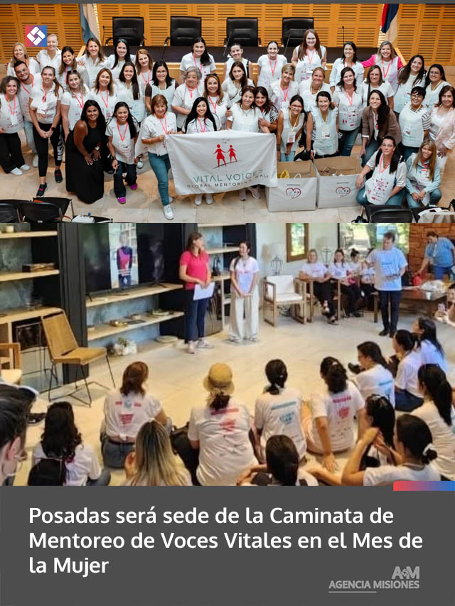 Posadas será sede de la Caminata de Mentoreo de Voces Vitales en el Mes de la Mujer