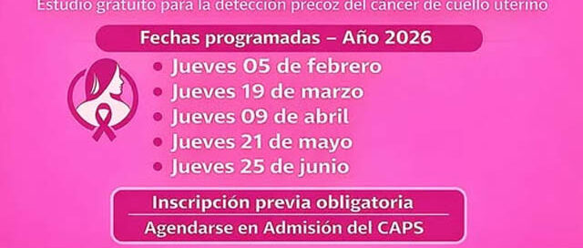 Ruiz de Montoya: convocan a realizar estudios PAP en el CAPS local