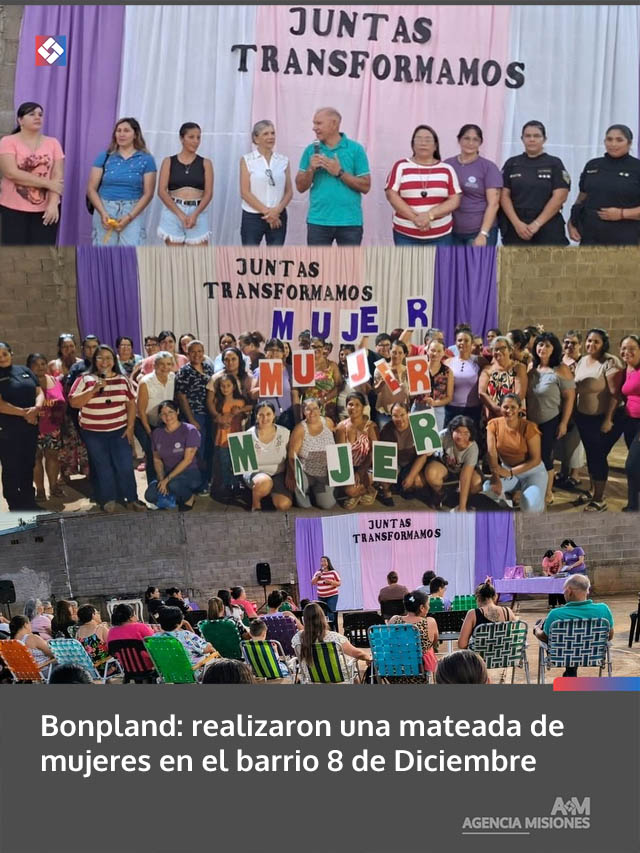 Bonpland: realizaron una mateada de mujeres en el barrio 8 de Diciembre