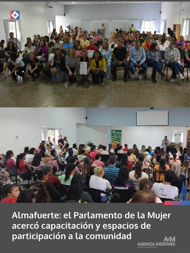 Almafuerte: el Parlamento de la Mujer acercó capacitación y espacios de participación a la comunidad
