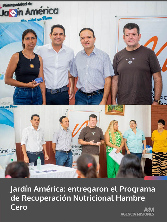 Jardín América: entregaron el Programa de Recuperación Nutricional Hambre Cero