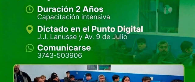 Apóstoles abre inscripciones para el Taller de Operador de PC en el Punto Digital