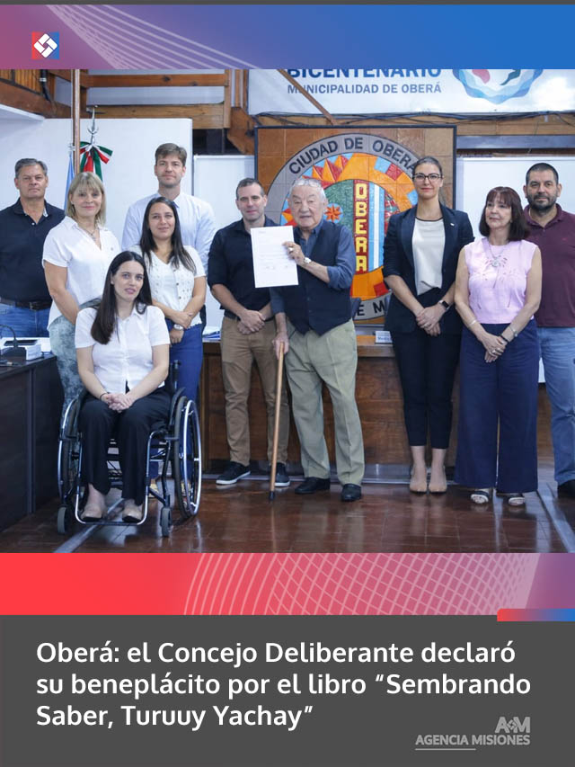 Oberá: el Concejo Deliberante declaró su beneplácito por el libro “Sembrando Saber, Turuuy Yachay”