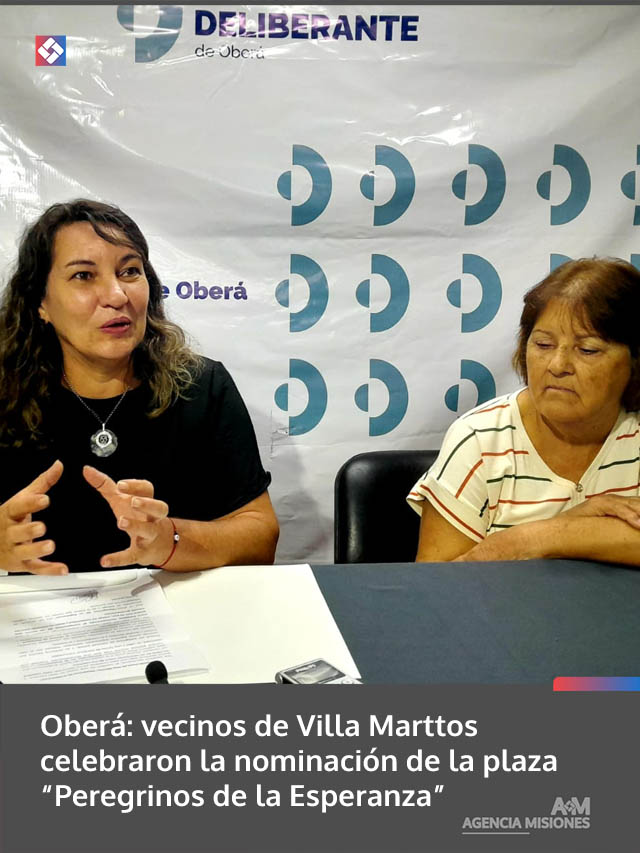 Oberá: vecinos de Villa Marttos celebraron la nominación de la plaza “Peregrinos de la Esperanza”