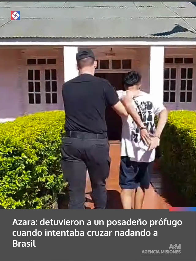 Azara: detuvieron a un posadeño prófugo cuando intentaba cruzar nadando a Brasil