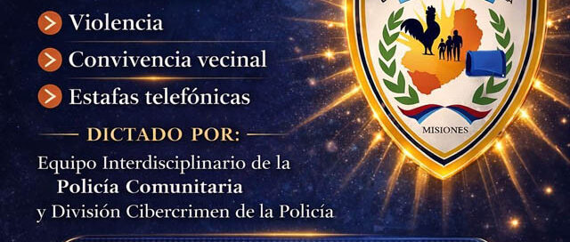 Garuhapé-Mi: brindarán charla informativa sobre prevención y concientización comunitaria