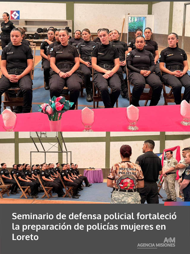 Seminario de defensa policial fortaleció la preparación de policías mujeres en Loreto
