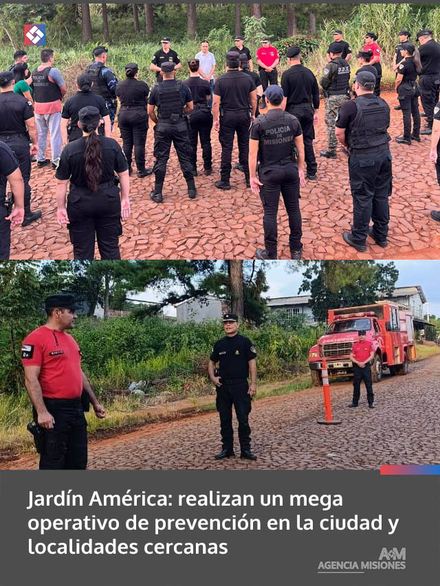 Jardín América: realizan un mega operativo de prevención en la ciudad y localidades cercanas