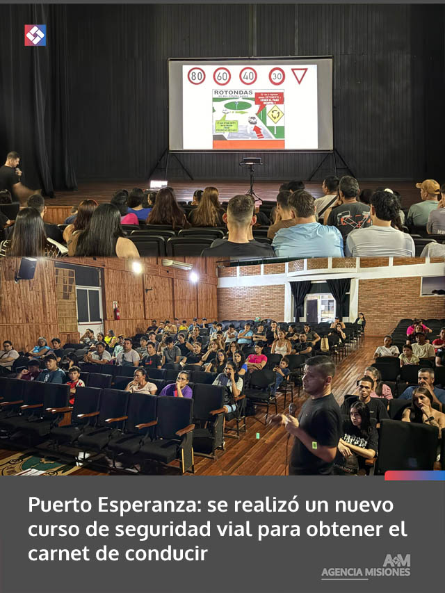 Puerto Esperanza: se realizó un nuevo curso de seguridad vial para obtener el carnet de conducir