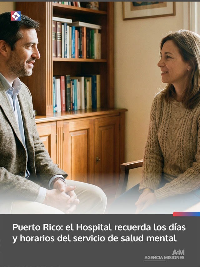 Puerto Rico: el Hospital recuerda los días y horarios del servicio de salud mental