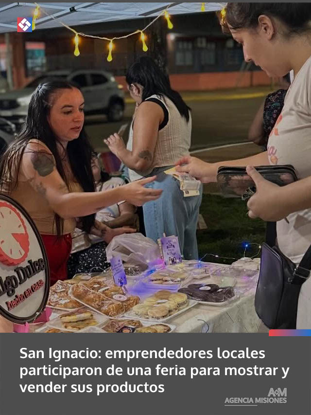 San Ignacio: emprendedores locales participaron de una feria para mostrar y vender sus productos