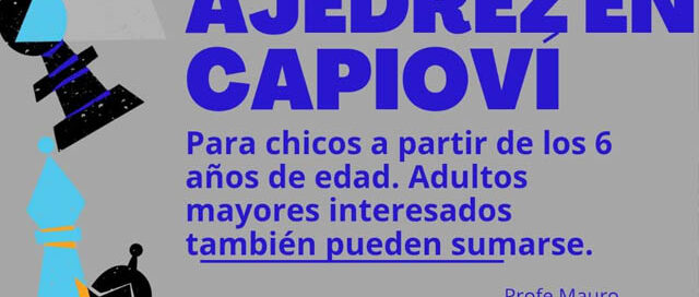 Capioví impulsa la práctica de ajedrez en el Polideportivo Municipal