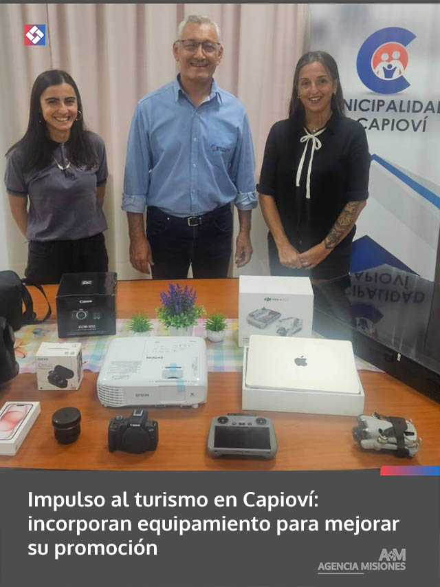 Impulso al turismo en Capioví: incorporan equipamiento para mejorar su promoción
