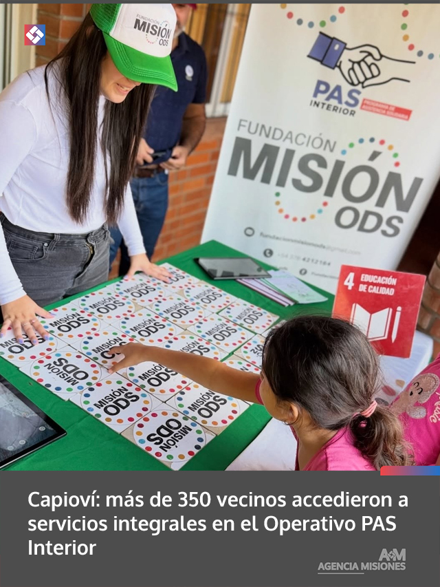 Capioví: más de 350 vecinos accedieron a servicios integrales en el Operativo PAS Interior