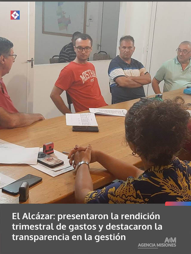 El Alcázar: presentaron la rendición trimestral de gastos y destacaron la transparencia en la gestión