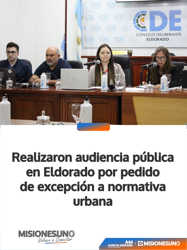 Realizaron audiencia pública en Eldorado por pedido de excepción a normativa urbana
