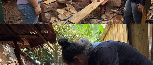 Puerto Esperanza: vecinos y municipio trabajan unidos para mejorar una vivienda