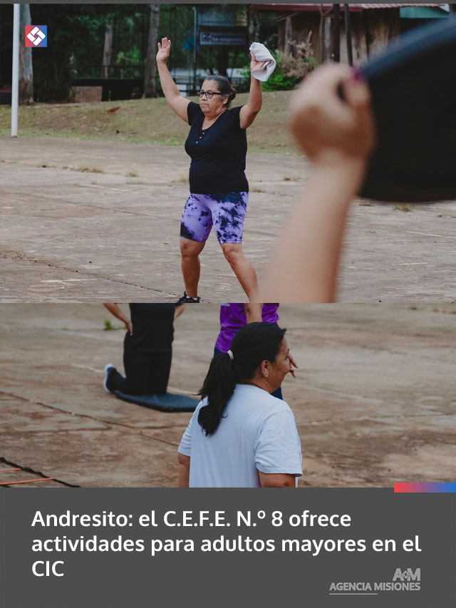 Andresito: el C.E.F.E. N.º 8 ofrece actividades para adultos mayores en el CIC