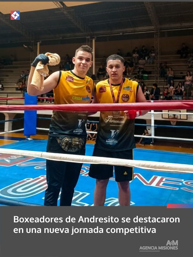 Boxeadores de Andresito se destacaron en una nueva jornada competitiva