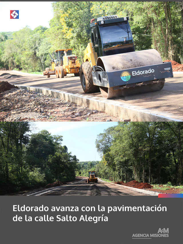 Eldorado avanza con la pavimentación de la calle Salto Alegría