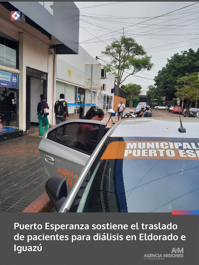 Puerto Esperanza sostiene el traslado de pacientes para diálisis en Eldorado e Iguazú
