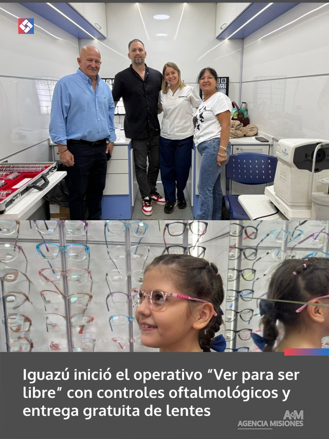 Iguazú inició el operativo “Ver para ser libre” con controles oftalmológicos y entrega gratuita de lentes