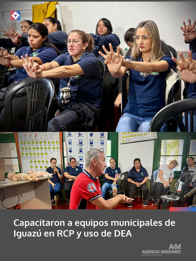 Capacitaron a equipos municipales de Iguazú en RCP y uso de DEA