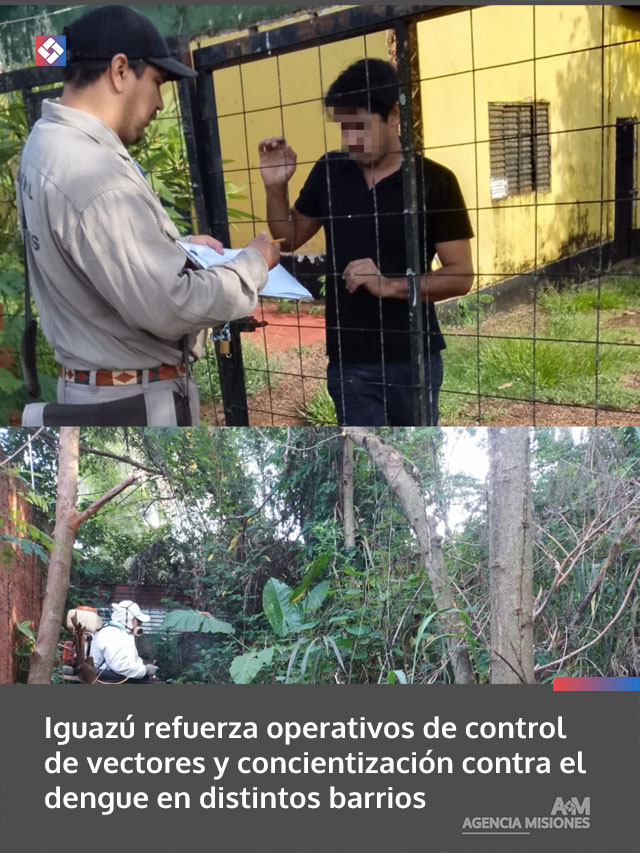 Iguazú refuerza operativos de control de vectores y concientización contra el dengue en distintos barrios
