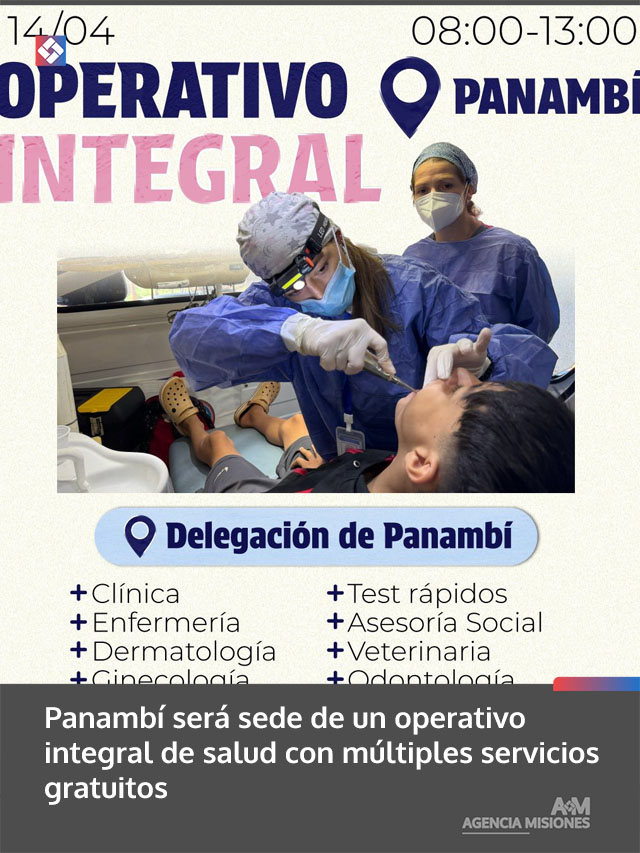 Panambí será sede de un operativo integral de salud con múltiples servicios gratuitos