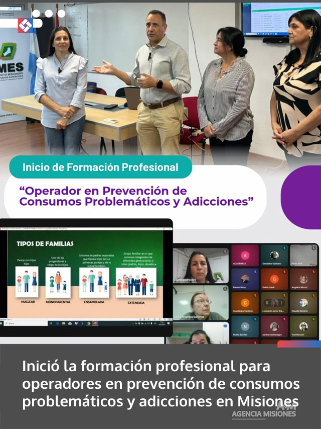 Inició la formación profesional para operadores en prevención de consumos problemáticos y adicciones en Misiones