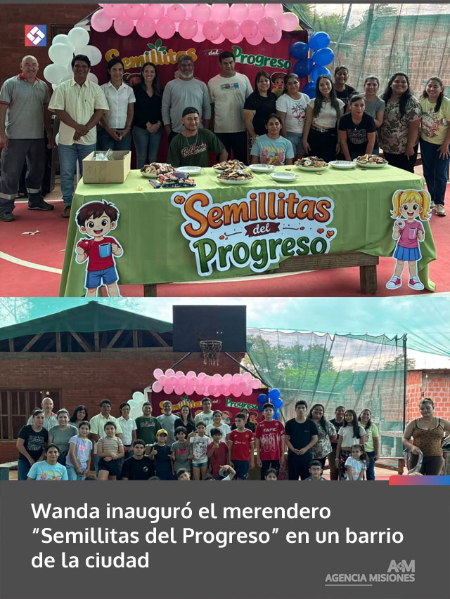 Wanda inauguró el merendero “Semillitas del Progreso” en un barrio de la ciudad