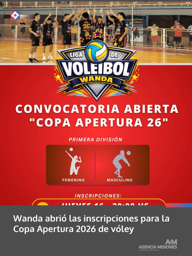 Wanda abrió las inscripciones para la Copa Apertura 2026 de vóley
