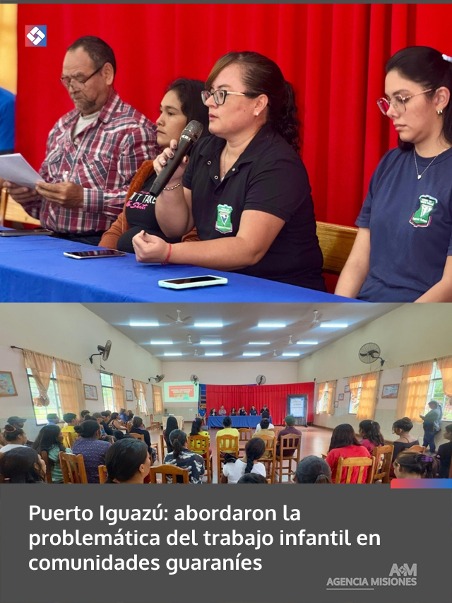 Puerto Iguazú: abordaron la problemática del trabajo infantil en comunidades guaraníes