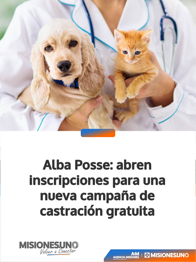 Alba Posse: abren inscripciones para una nueva campaña de castración gratuita