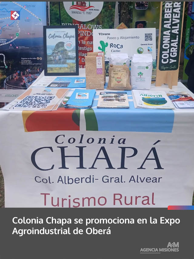 Colonia Chapa se promociona en la Expo Agroindustrial de Oberá