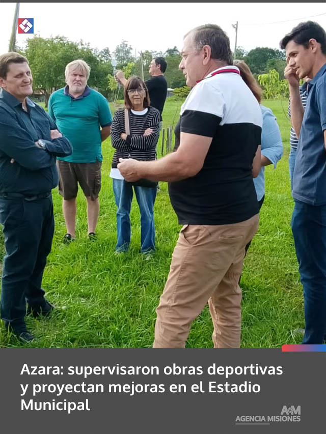 Azara: supervisaron obras deportivas y proyectan mejoras en el Estadio Municipal