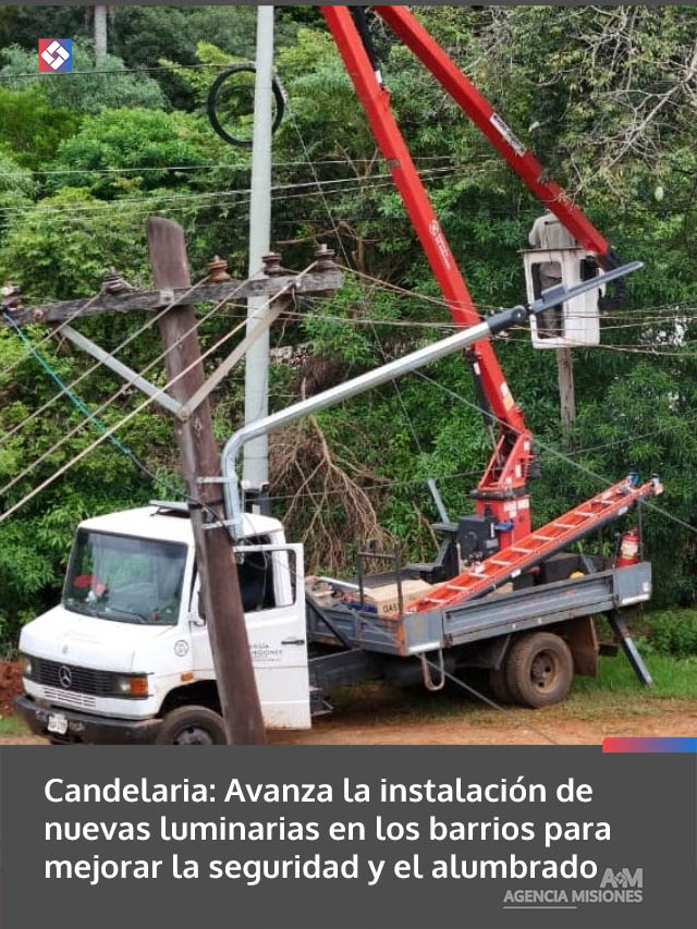 Candelaria: Avanza la instalación de nuevas luminarias en los barrios para mejorar la seguridad y el alumbrado público