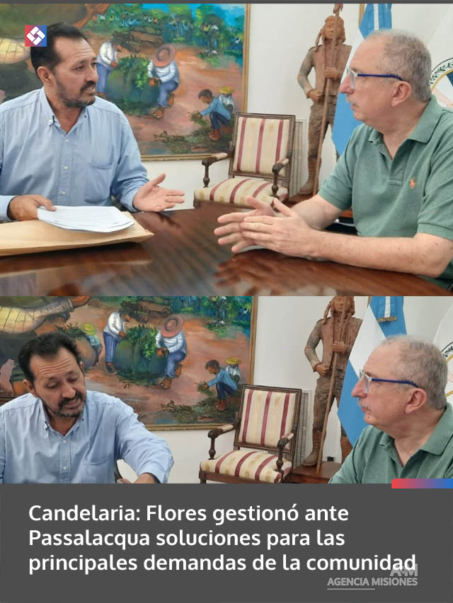 Candelaria: Flores gestionó ante Passalacqua soluciones para las principales demandas de la comunidad