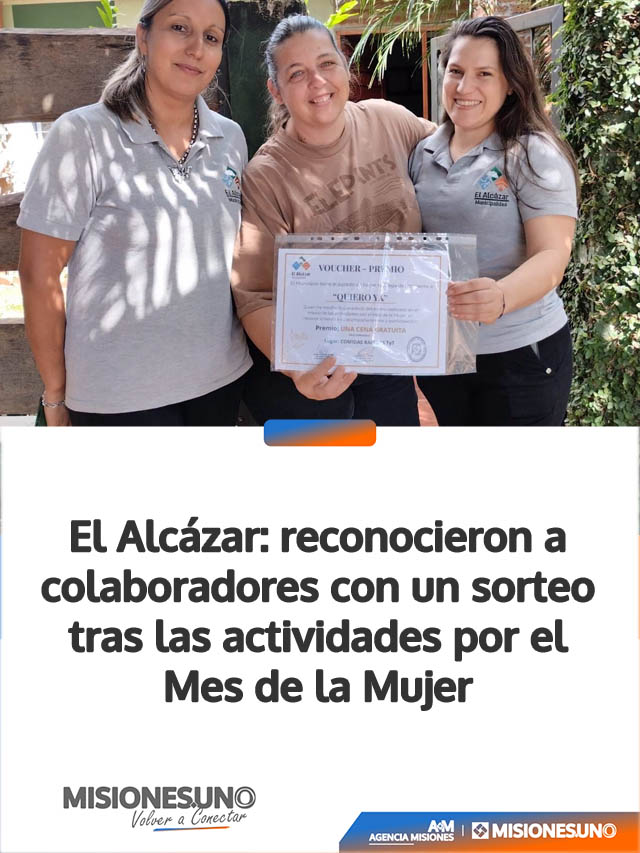 El Alcázar: reconocieron a colaboradores con un sorteo tras las actividades por el Mes de la Mujer