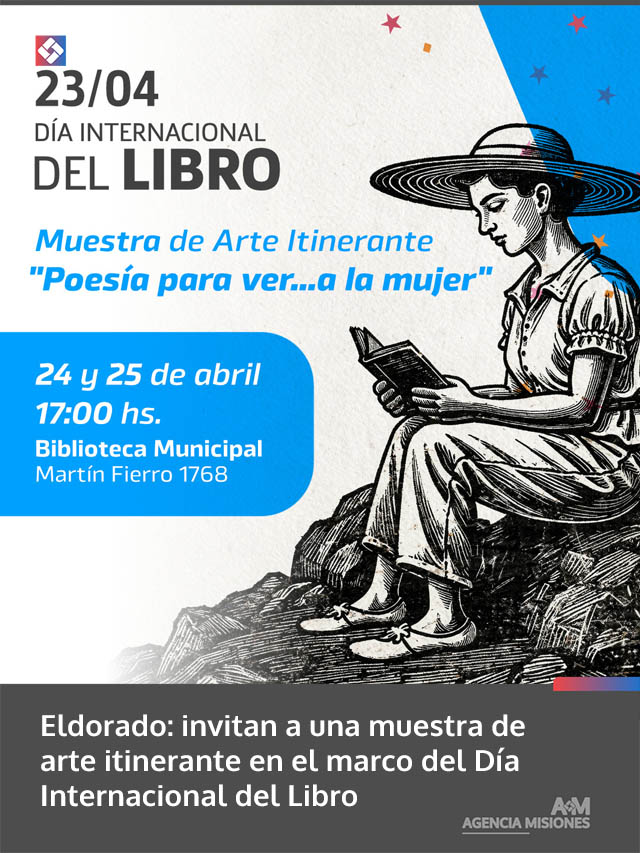 Eldorado: invitan a una muestra de arte itinerante en el marco del Día Internacional del Libro