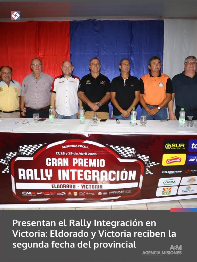 Presentan el Rally Integración en Victoria: Eldorado y Victoria reciben la segunda fecha del provincial