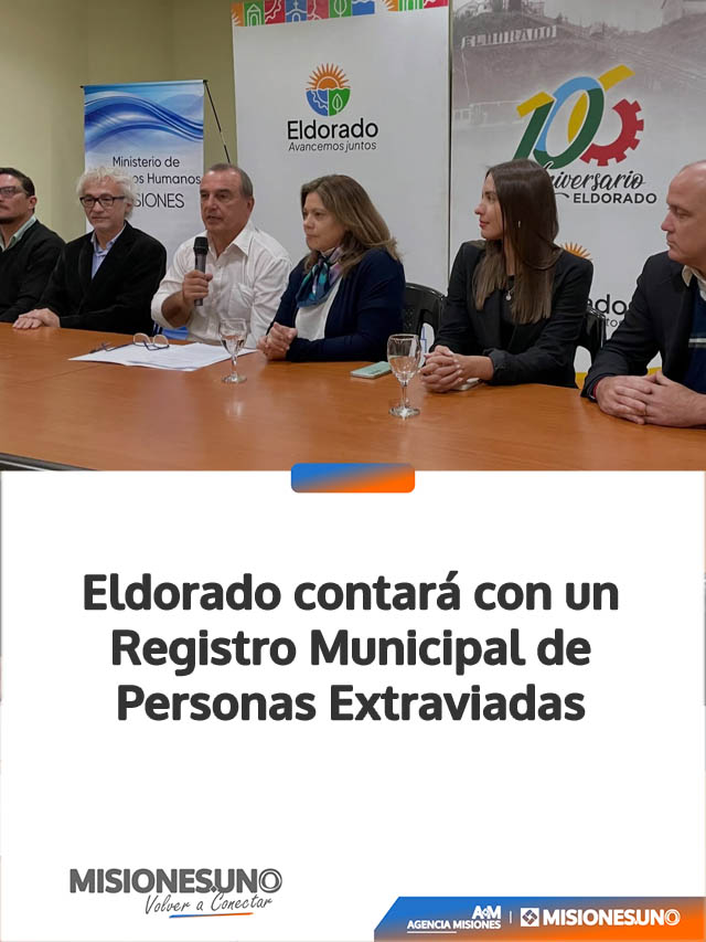 Eldorado contará con un Registro Municipal de Personas Extraviadas