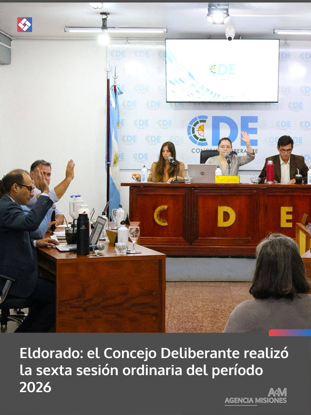 Eldorado: el Concejo Deliberante realizó la sexta sesión ordinaria del período 2026