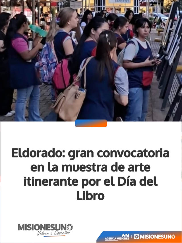 Eldorado: gran convocatoria en la muestra de arte itinerante por el Día del Libro