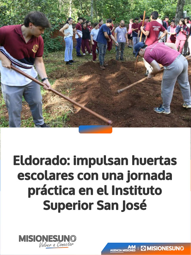 Eldorado: impulsan huertas escolares con una jornada práctica en el Instituto Superior San José