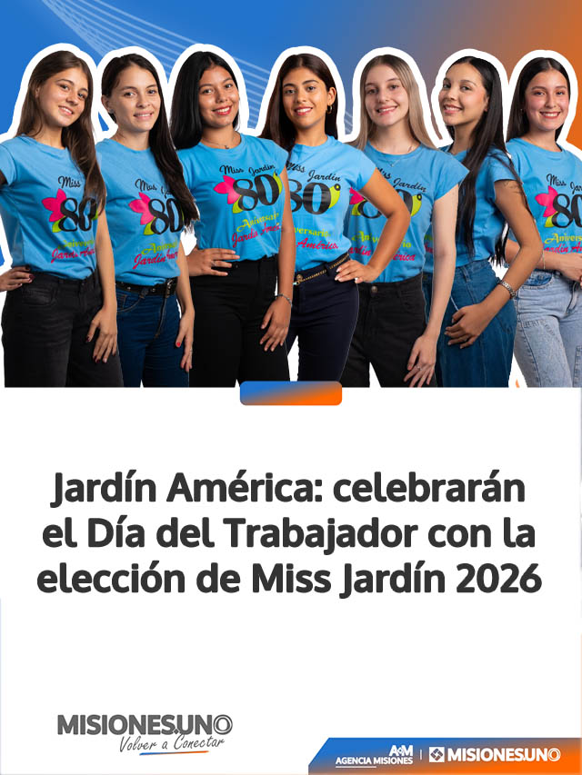 Jardín América: celebrarán el Día del Trabajador con la elección de Miss Jardín 2026