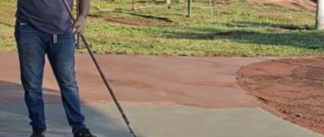 Puerto Libertad: avanzan las obras de puesta en valor en la Plaza Héroes de Malvinas