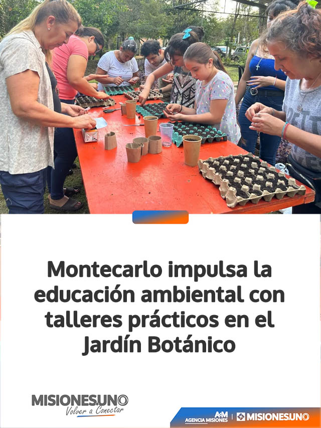 Montecarlo impulsa la educación ambiental con talleres prácticos en el Jardín Botánico