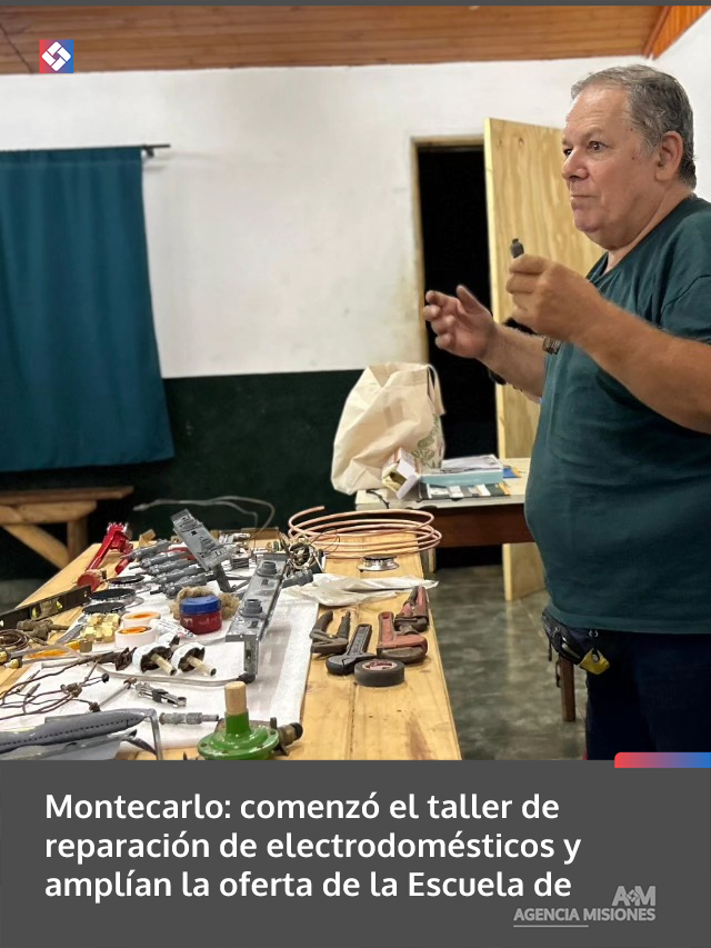 Montecarlo: comenzó el taller de reparación de electrodomésticos y amplían la oferta de la Escuela de Oficios